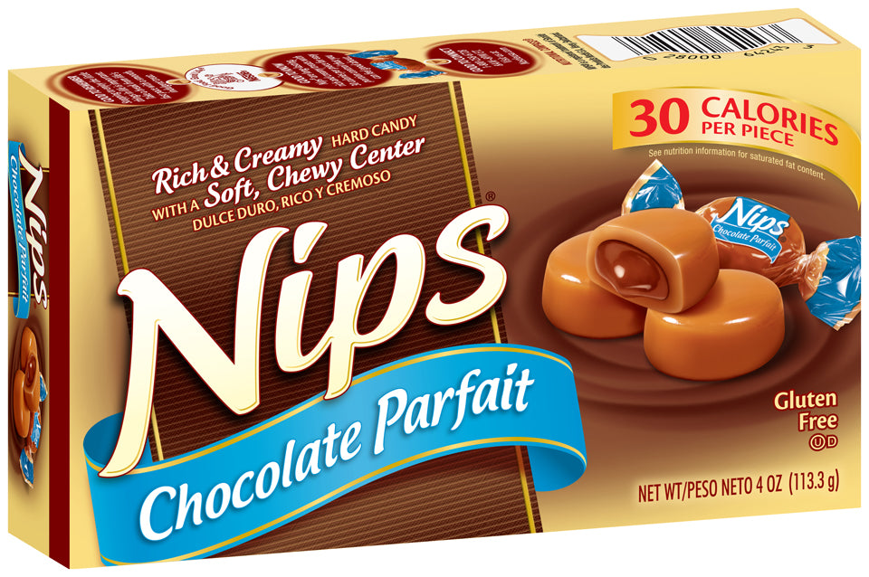 Nips Chocolate Parfait Rich & Creamy Hard Candy, Gluten Free, 4 oz
