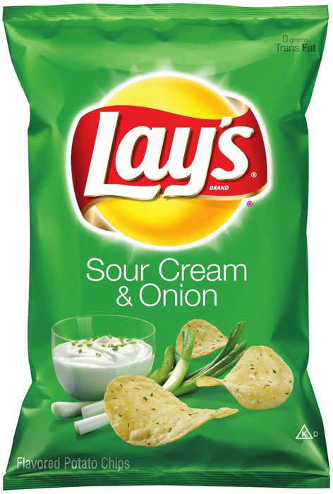 Lay's Sour Cream & Onion Flavored Potato Chips, 6.5 oz