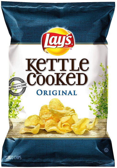 Lay's Kettle Cooked Potato Chips, Original, 184 gr