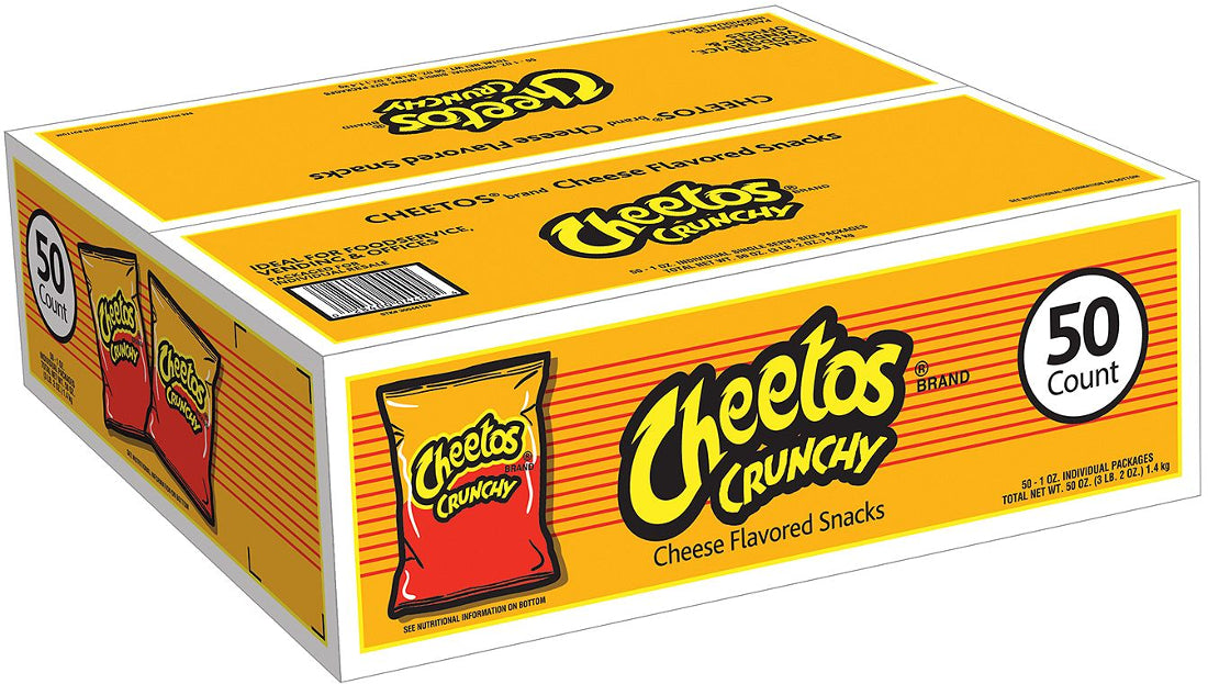 Cheetos Crunchy Cheese Flavored Snacks, 50 x 1 oz