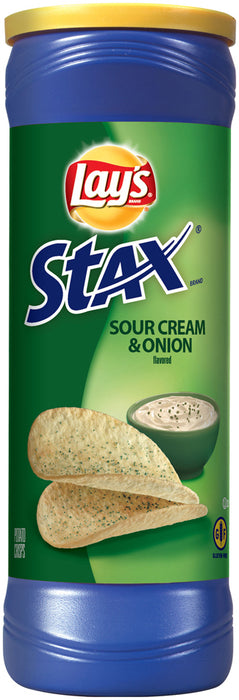 Lay's Stax Potato Chips, Cream Onion, 156 gr
