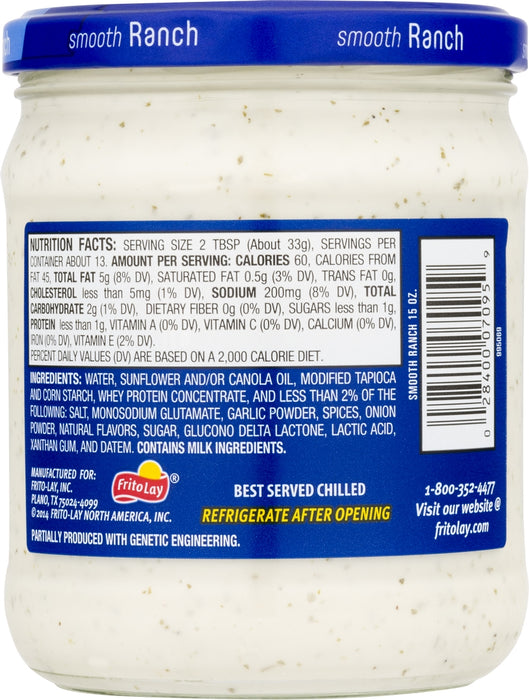 Lay's Smooth Ranch Dip, 15 oz