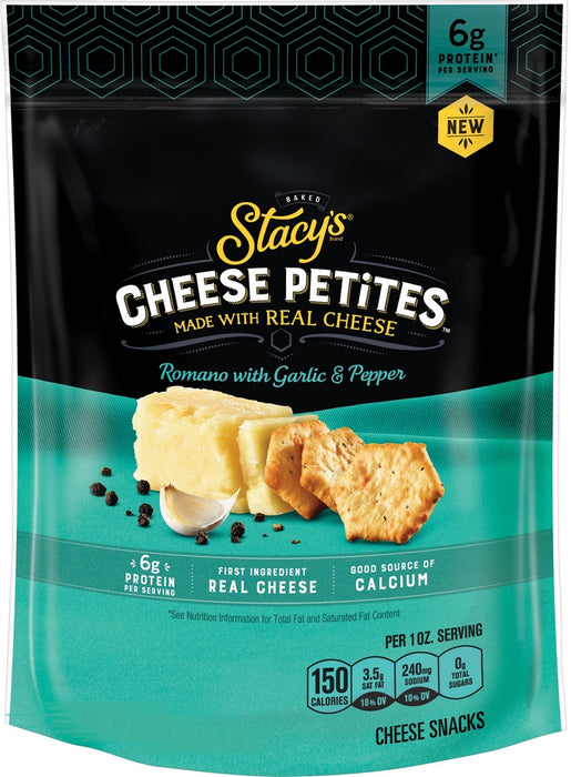 Stacy's Cheese Petites, Romano with Garlic and Pepper, 326 gr