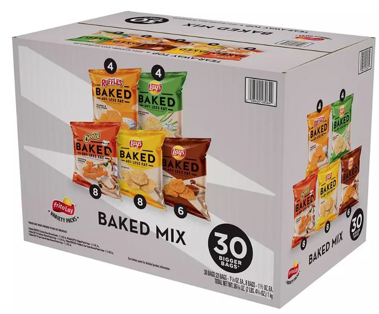 Frito-Lay Baked Mix Potato Chips, Variety Pack, 30 ct