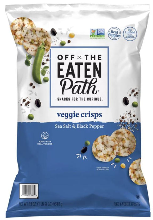 Off The Eaten Path Sea Salt & Black Pepper Veggie Crisps Snacks , 19 oz