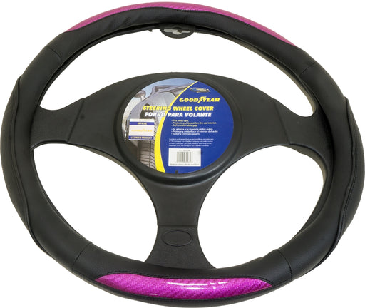 Goodyear Pink Steering Wheel Cover, Black & Pink, 