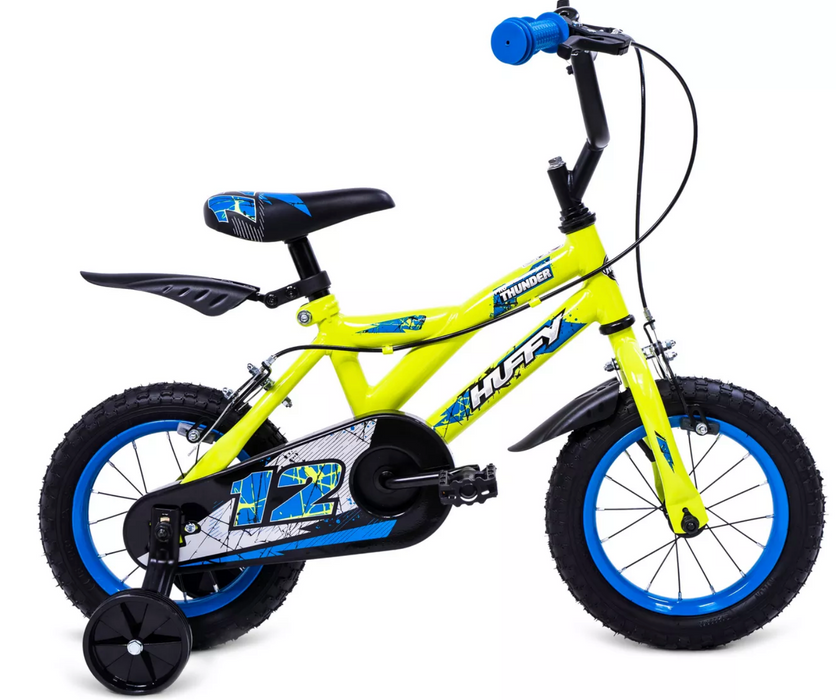 Huffy Pro Thunder Kids Bike, 12" Wheel, Neon & Blue , 1 pc