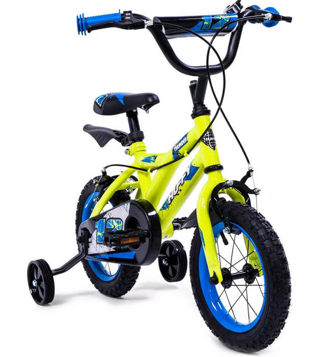 Huffy Pro Thunder Kids Bike, 12" Wheel, Neon & Blue , 1 pc