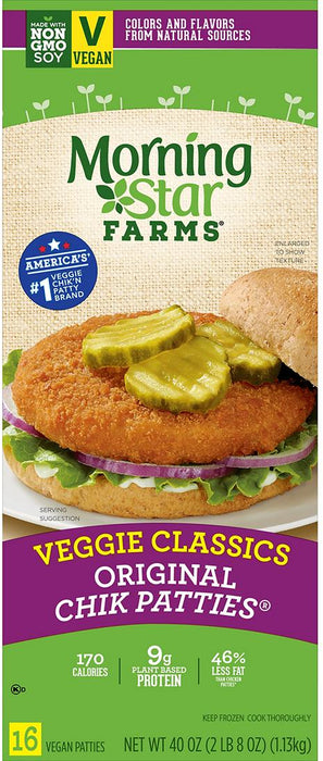 Morning Star Farms Veggie Classics Original Chik Patties, 16 ct