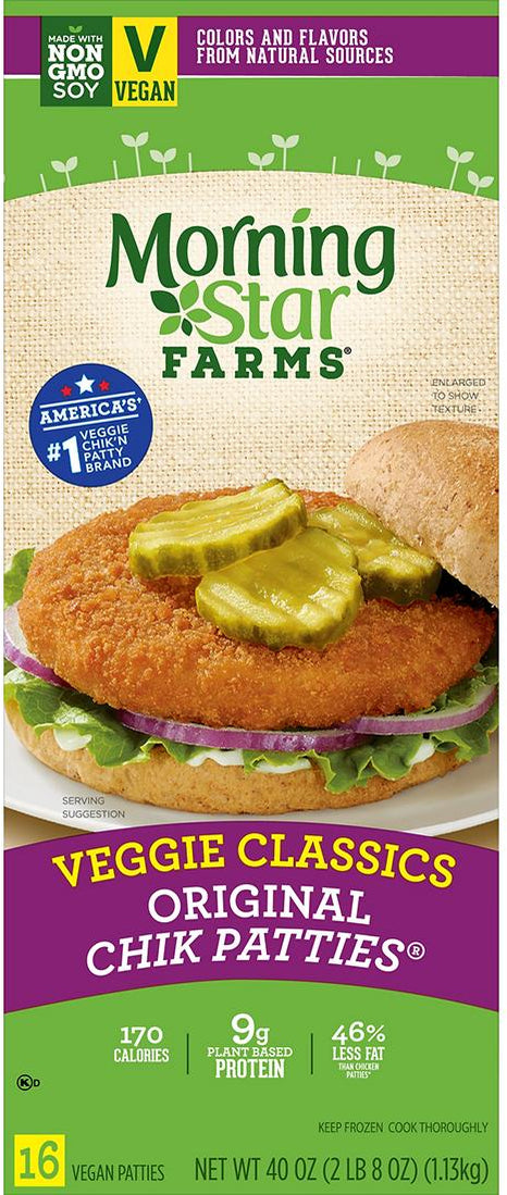 Morning Star Farms Veggie Classics Original Chik Patties, 16 ct ...