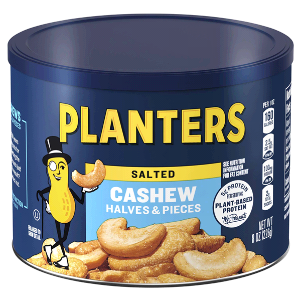 Planters Salted Cashew Halves & Pieces , 8 oz