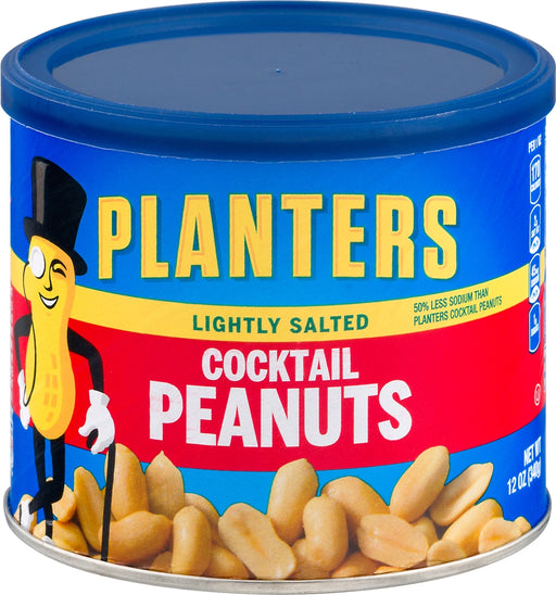 Planters Lightly Salted Cocktail Peanuts Can, 340 gr (12 oz)