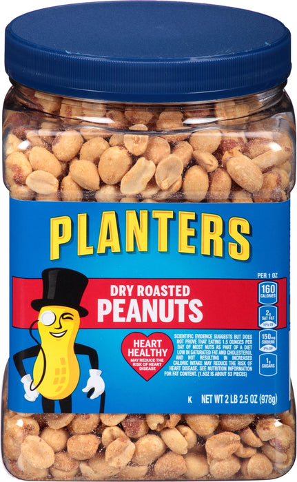 Planters Dry Roasted Peanuts, 34.5 oz