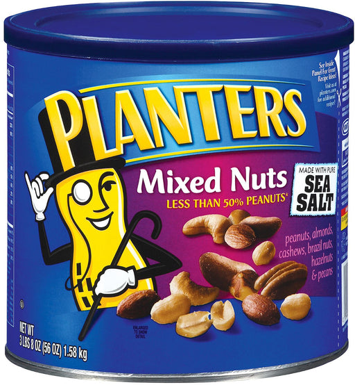 Planters Mixed Nuts, made with Sea Salt, 56 oz