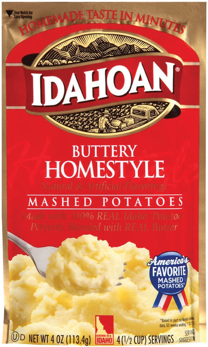Idahoan Buttery Homestyle Mashed Potatoes, 113.4 gr (4.1 oz