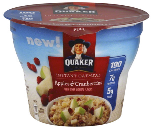 Quaker Instant Oatmeal Express Cup, Apples & Cranberries, 48 gr (1.69 oz)