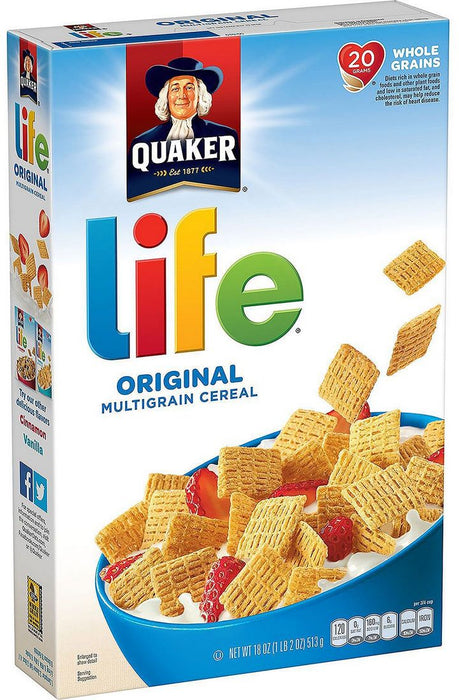 Quaker Life Multigrain Cereal, Variety Pack, 3 x 18 oz
