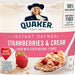 Quaker Instant Oatmeal Express Cup, Strawberries and Cream, 43 gr (1.69 oz)