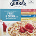 Quaker Instant Oatmeal, Fruit & Cream Variety Pack, 8 x 30 gr