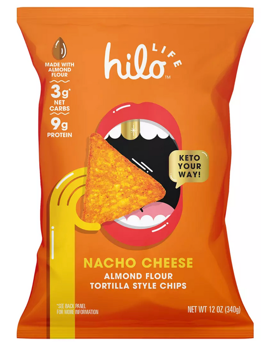 Hilo Life Nacho Cheese Keto Friendly Tortilla Chips , 12 oz