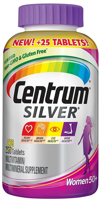 Centrum Silver Women's Multivitamin And Multiminieral Supplement Tablets, 275 ct