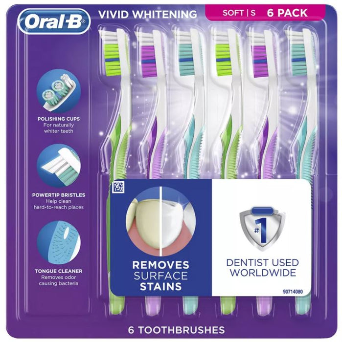Oral-B Viviid Whiteneing Toothbrushes, 6-Pack, 6 ct