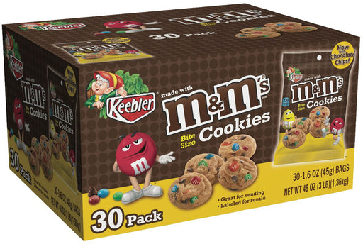 Keebler M&M Bite Size Cookies, 30 x 1.6 oz