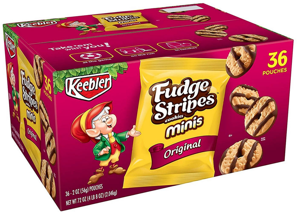 Keebler Fudge Stripes Cookies Minis, 36 ct