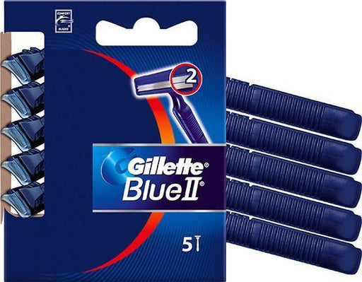 Gillette Blue II 5-Pack Disposable Razors Fixed Head, 5 ct