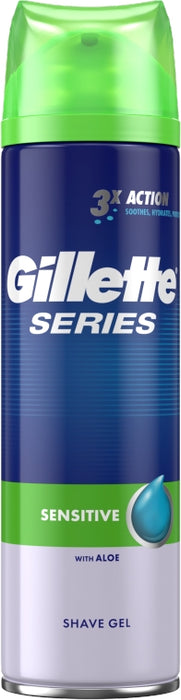 Gillette Series Shaving Gel, Sensitive, 200 ml
