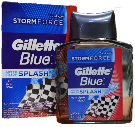 Gillette Blue StormForce After Shave Splash, 100 ml