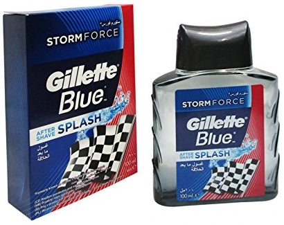 Gillette Blue StormForce After Shave Splash, 100 ml