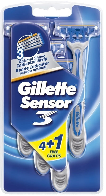 Gilette Sensor 3 Razor Value Pack, 5