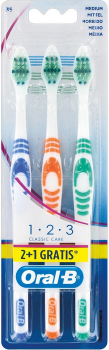 Oral B Classic Care Toothbrushes Value Pack, Medium, 3 ct