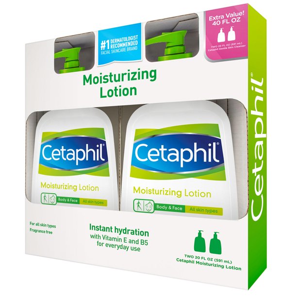 Cetaphil Moisturizing Lotion, 2-Pack , 2 x 20 oz