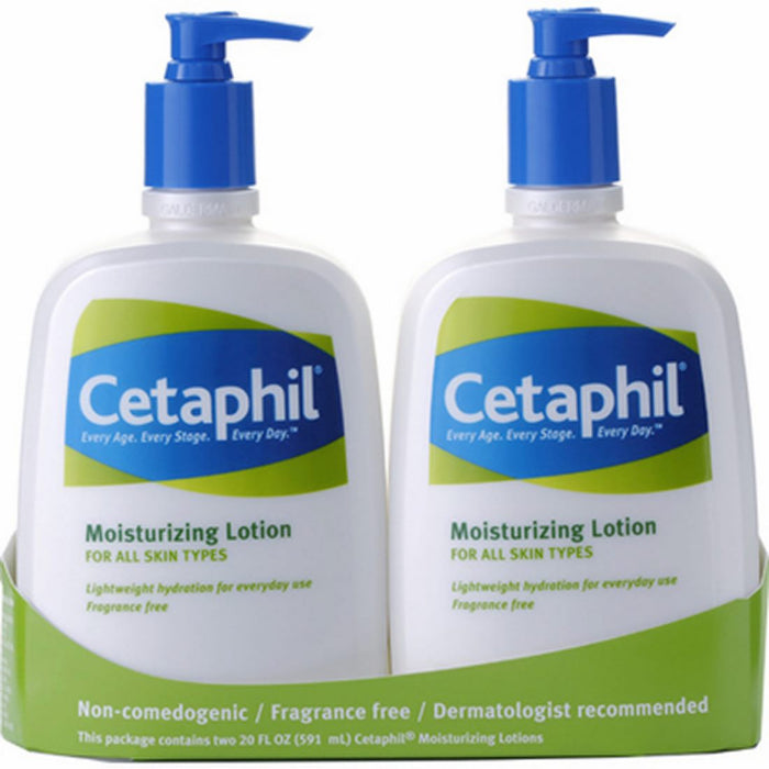 Cetaphil Value 2-Pack Moisturizing Lotion for All Skin Types, 2 x 20 oz