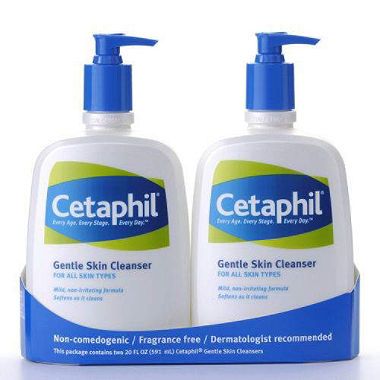 Cetaphil Value 2-Pack Gentle Skin Cleanser for All Skin Types, 2 x 20 oz