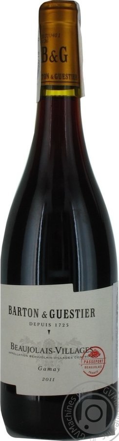 B&G Barton & Guestier Beaujolais Village Red Wine, 12.5% Vol., 750 ml