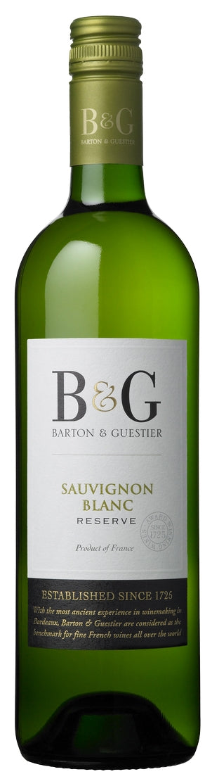 B&G Barton & Guestier Sauvignon Blanc Reserve White Wine, 14.5% Vol., 750 ml