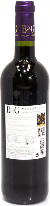 B&G Barton & Guestier Merlot Wine, Reserve 2015, France, 750 ml