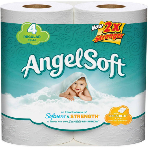 Angel Soft Toilet Paper, 132 2-ply sheets, 4 rolls