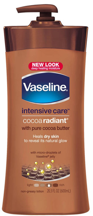 Vaseline Intensive Care Cocoa Radiant Lotion with Pure Cocoa Butter, 20.3 oz