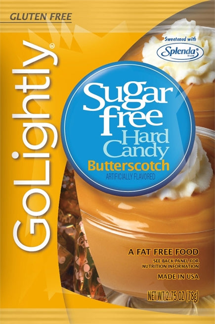 GoLightly Sugar Free Hard Candy Butterscotch, 78 gr