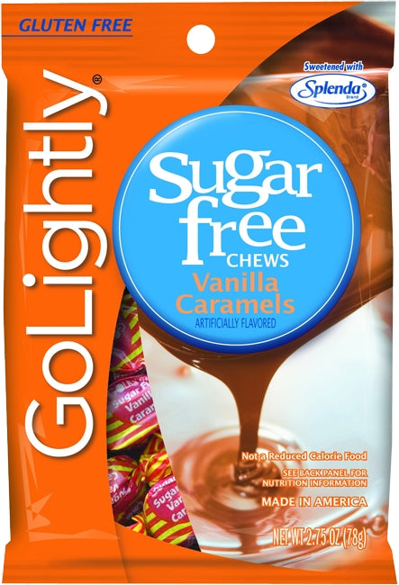 GoLightly Sugar Free Vanilla Caramels Chews, 78 gr
