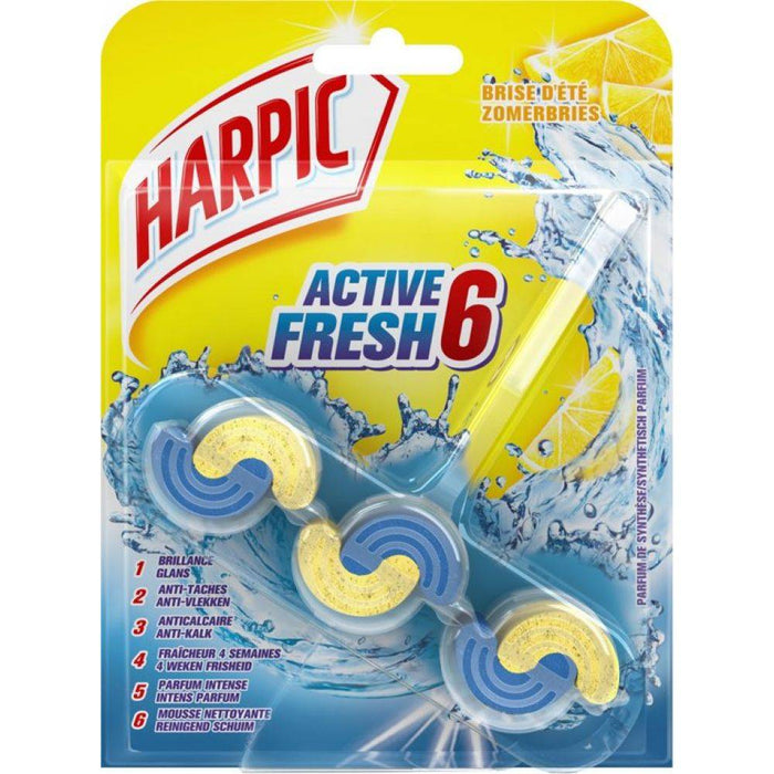 Harpic Active Fresh Toilet Rim Block, Summer Breeze, 1 ct