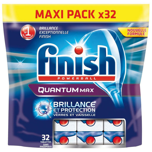 Finish Quantum Max Dishwasher Detergent Tablets, 32 ct