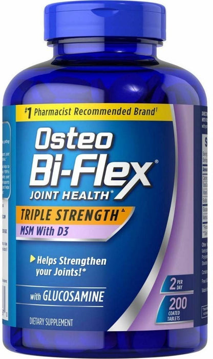 Osteo Bi-Flex MSM with Vitamin D3 Tablets, 200 ct
