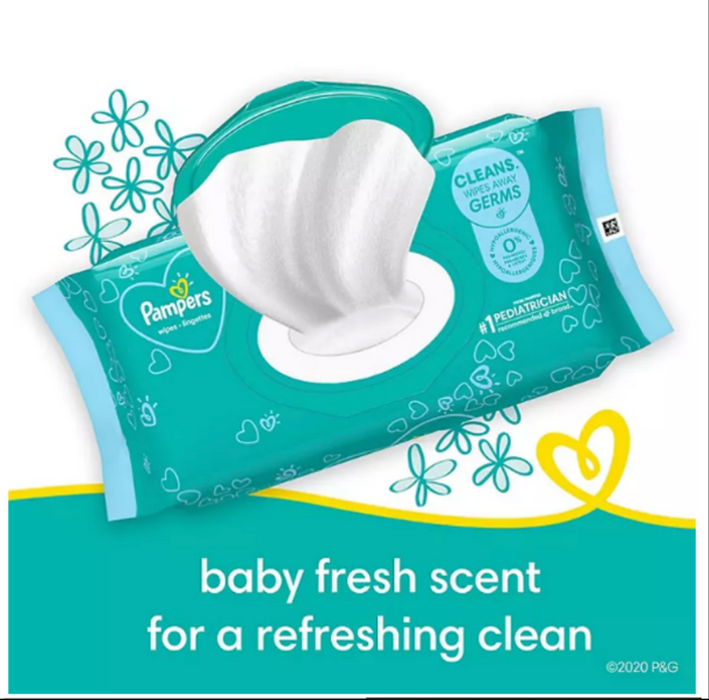 Pampers Baby Clean Frangrance Free Wipes, Fresh Scent , 1040 ct