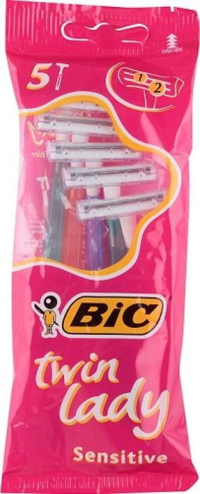 Bic Twin Lady Disposable Razors, Sensitive, 5 ct