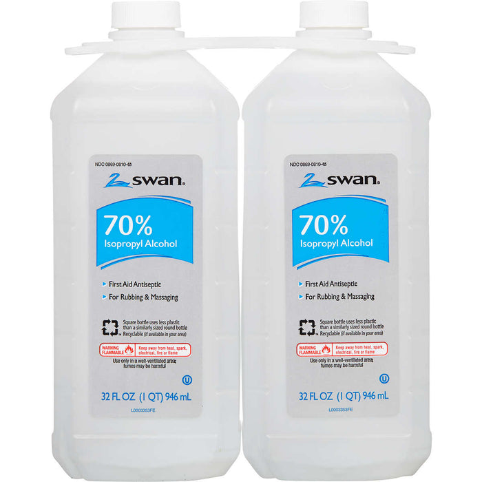 Swan 70% Isopropyl Alcohol, 2-Pack, 2 x 32 oz